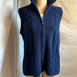 EUC Christopher &  Banks blue sweater vest size Medium
